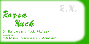 rozsa muck business card